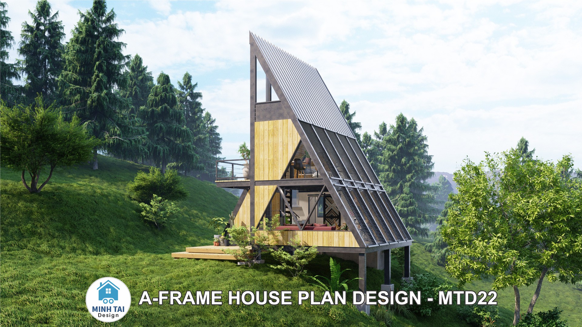 A Frame House Plan Design - Mtd22 - Minh Tai Design