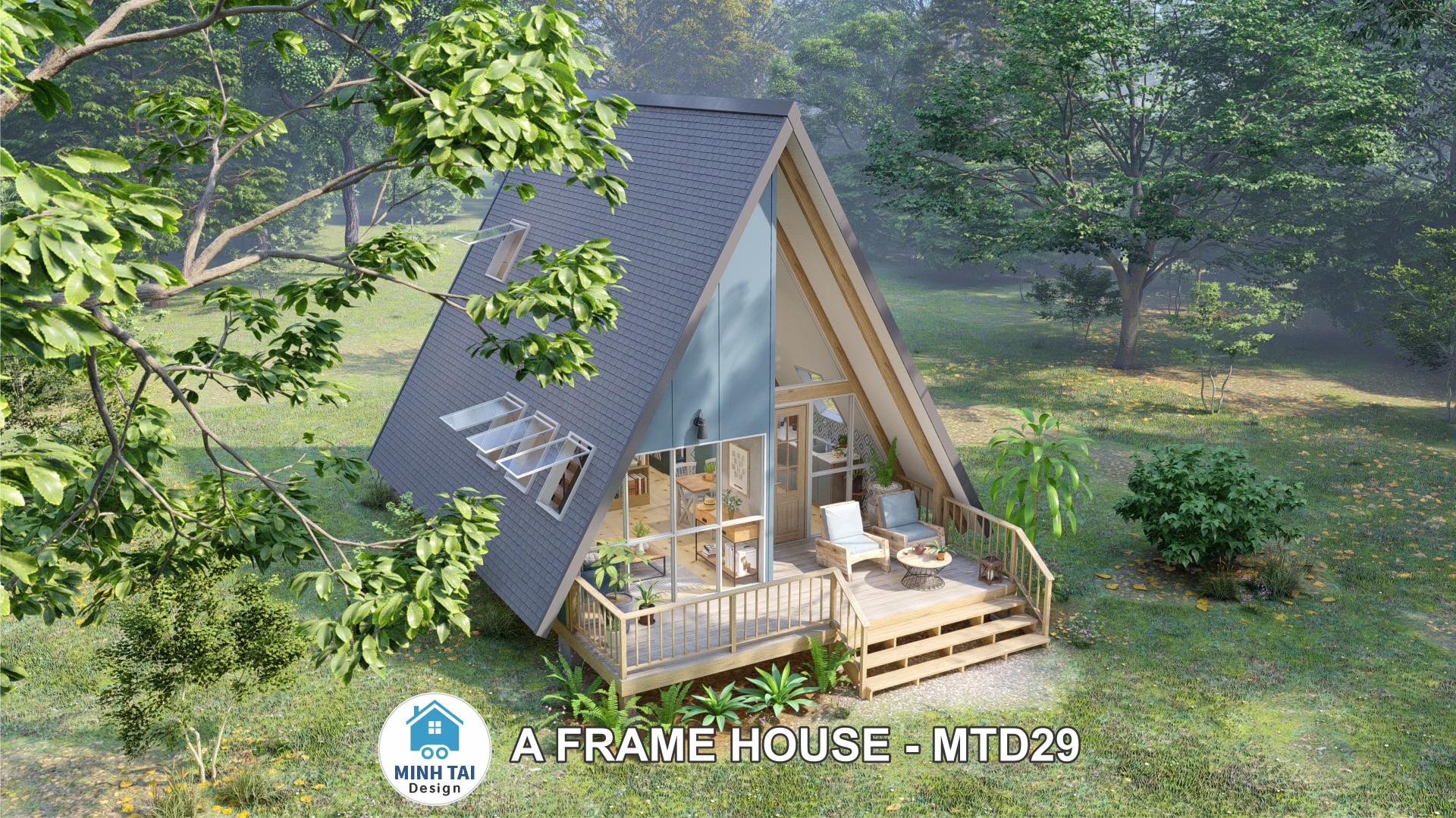 A Frame House Plan Design - Mtd29 - Minh Tai Design